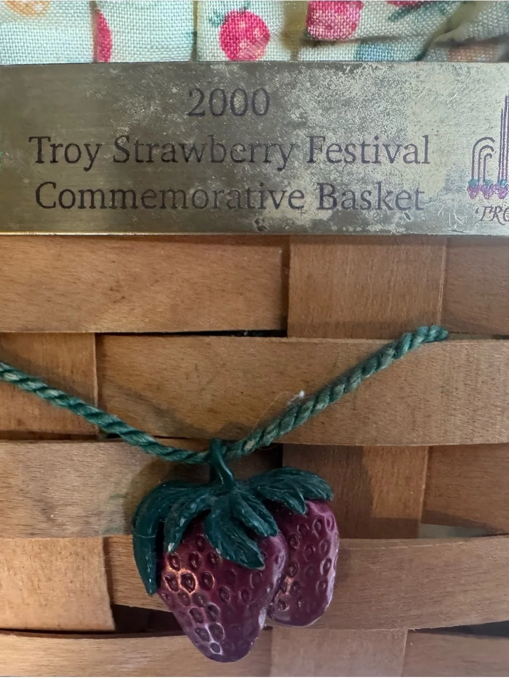 Longaberger 2000 Troy Strawberry Festival Commemorative Basket